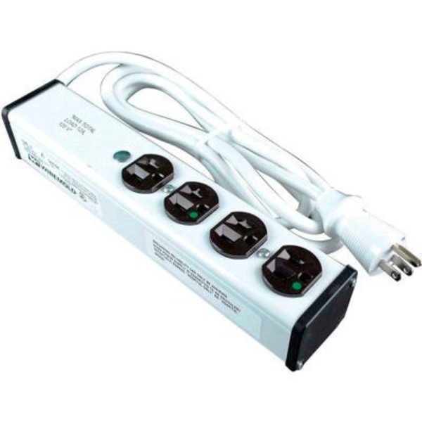 Wiremold Wiremold Medical Grade Surge Protected Power Strip, 4 Outlets, 15A, 3kA, 15' Cord ULM4-15*